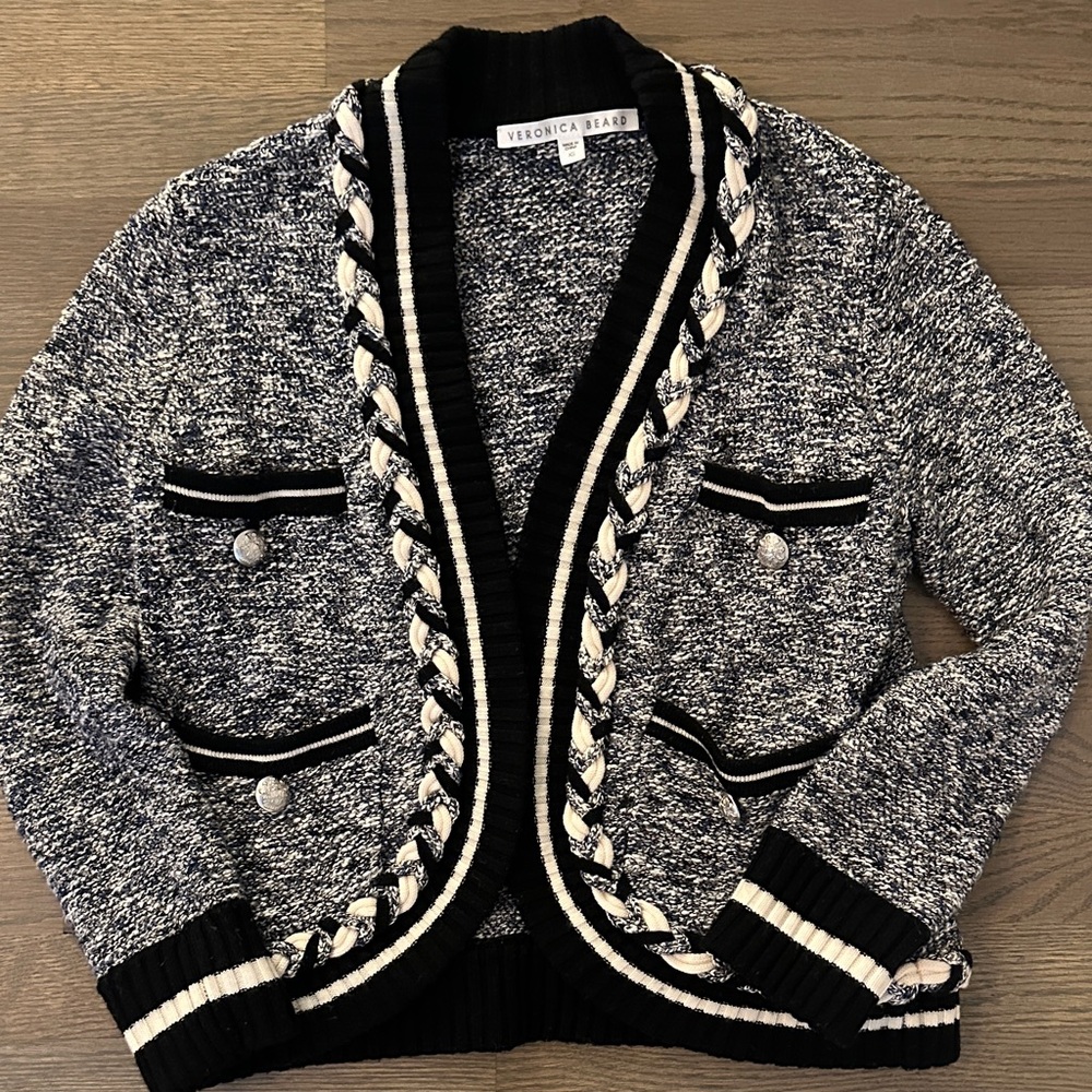Veronica Beard Davis Tweed Sweater Jacket